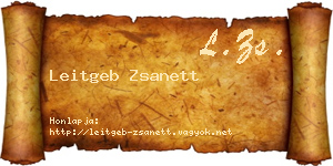 Leitgeb Zsanett névjegykártya